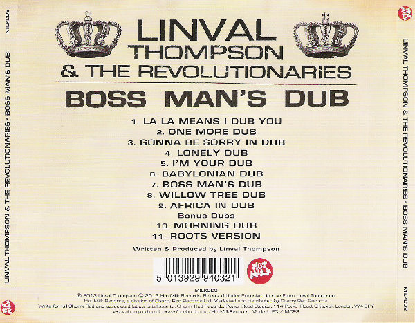 画像: LINVAL THOMPSON & THE REVOLTIONARIES - BOSS MANS DUB / CD /