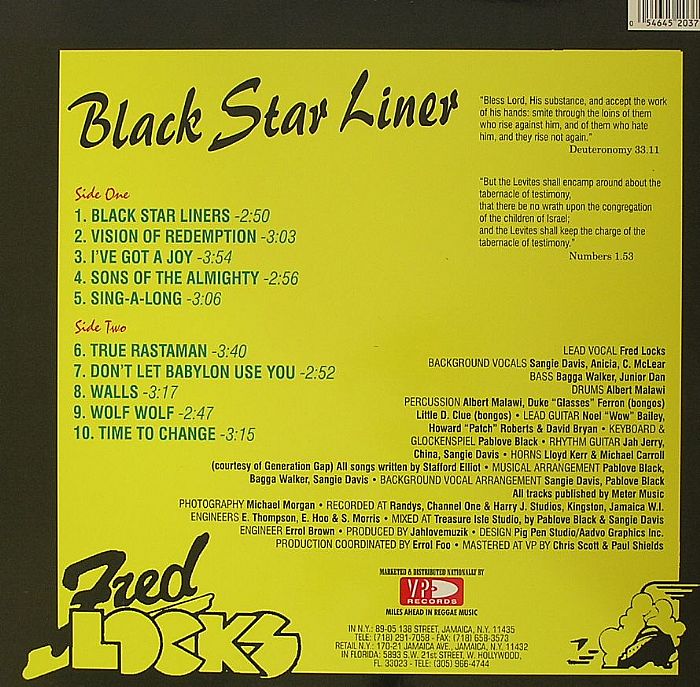 画像: FRED LOCKS-BLACK STAR LINER