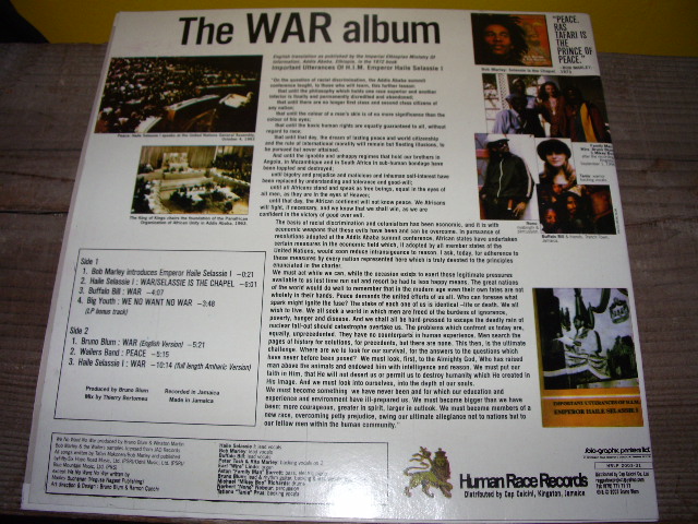 画像: BOB MARLEY & THE WAILERS-WAR ALBUM With HAILE SELASSIE I